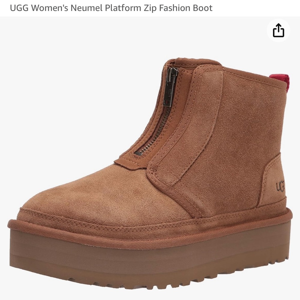 Ugg Platform Zipper Short Boot